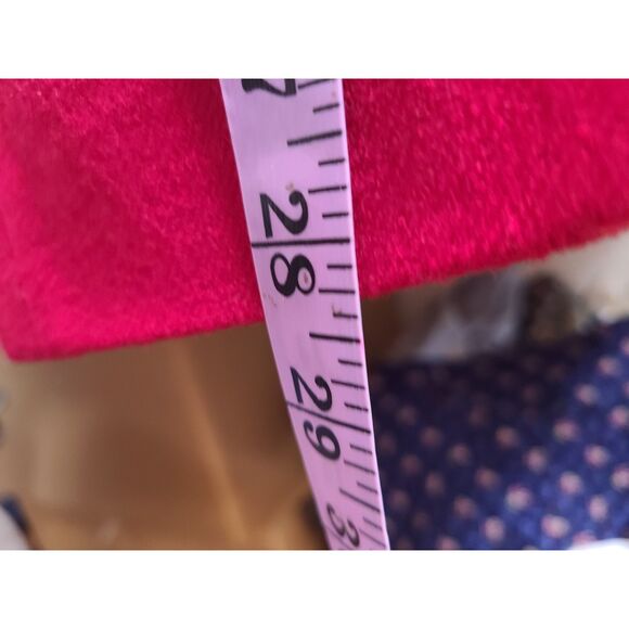 Vtg 90s Norton Mcnaughton 100% Wool Red Blazer Jacket Sz 6 Velvet Trim Tailored - Picture 10 of 10